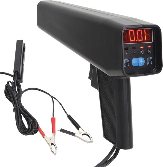 Lampada di Stroboscopio 12V con Display LED, Pistola di Accensione per Motore con Luce di Pochette e Tester di Accensione per Auto, Motocicletta e Nautica