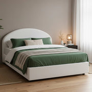 Letto Matrimoniale Fiorella, Letto Matrimoniale Sfoderabile Made in Italy, Bianco
