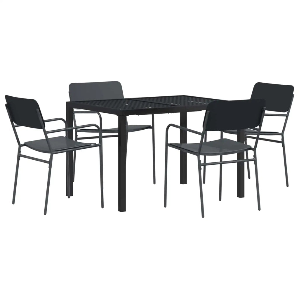 Set Mobili da Esterno 5 pz Antracite Acciaio 3422871