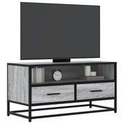 Mobile TV-Credenza TV-Console TV Grigio Sonoma 80x34,5x40 cm Legno Multistrato Metallo 572779