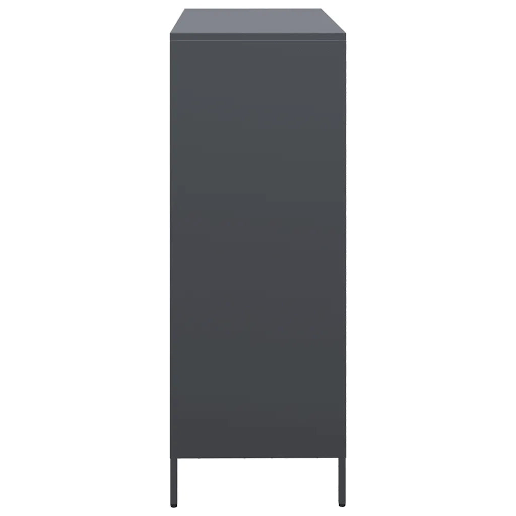 Credenza Antracite 101,5x39x103,5 cm Acciaio 851390