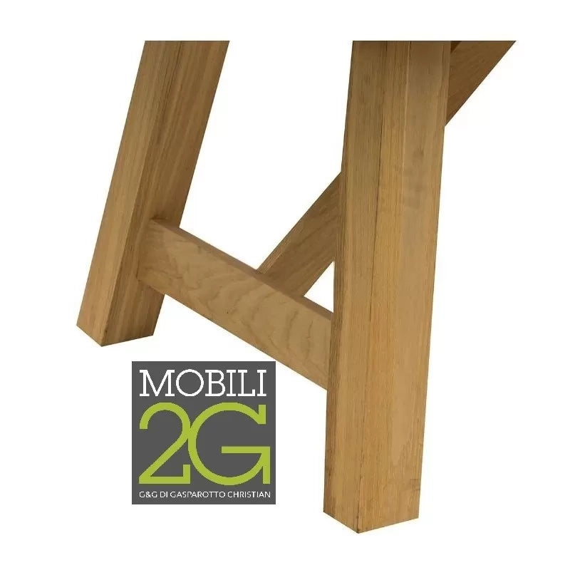 Tavolo rovere impiallacciato 250x100 sp. 4 cm  fisso (917) - Mobili 2G