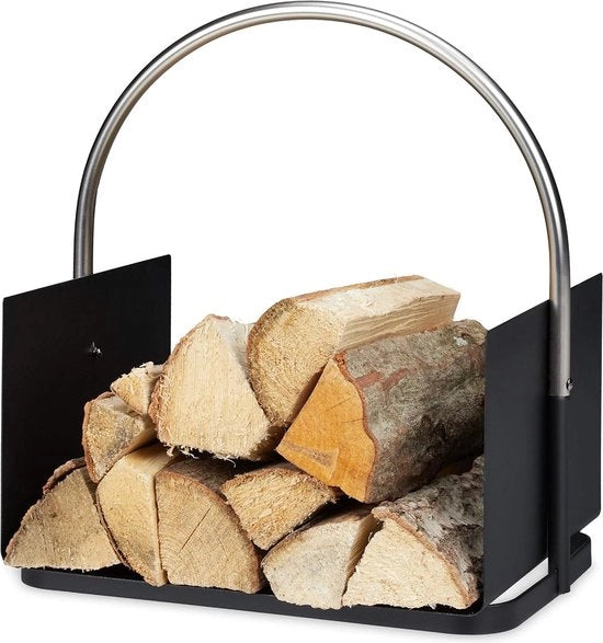 Maniglia verniciata per deposito di legno - per interni - dimensioni 43,5 x 40,5 x 30 cm - nero