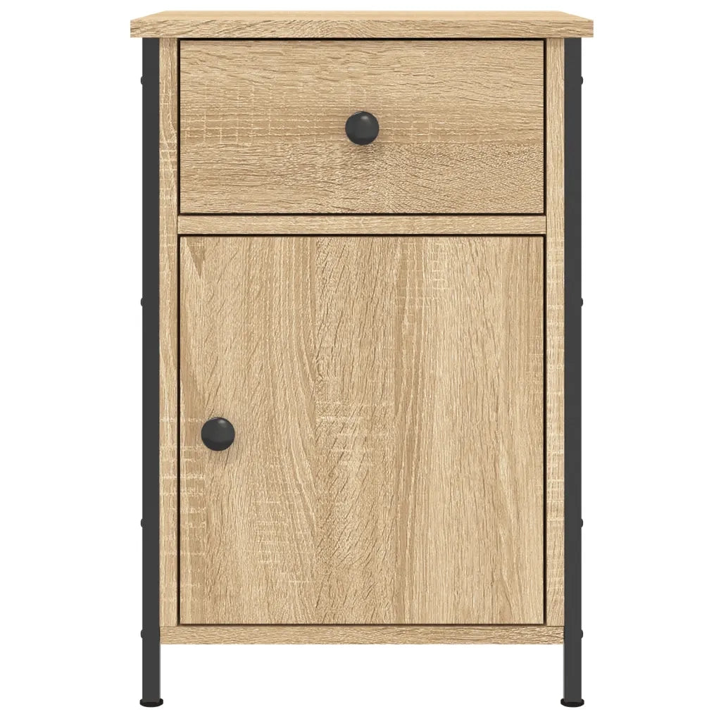 Set di 2 Comodini | Armadio da Notte | Mobiletto da notte Rovere Sonoma 40x42x60 cm in Legno Multistrato