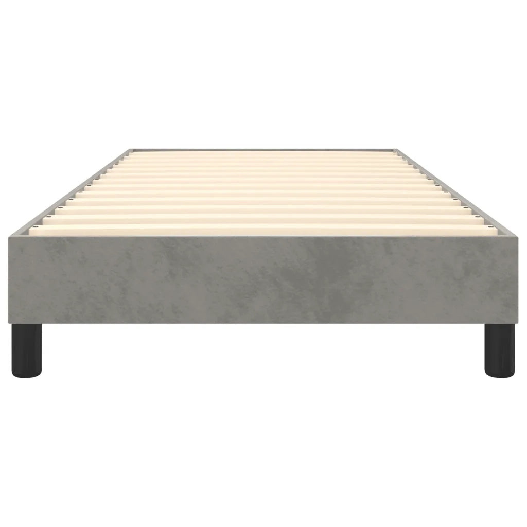 Struttura Letto a Rete a Molle-Giroletto Grigio Chiaro 90x190 cm Velluto 362695