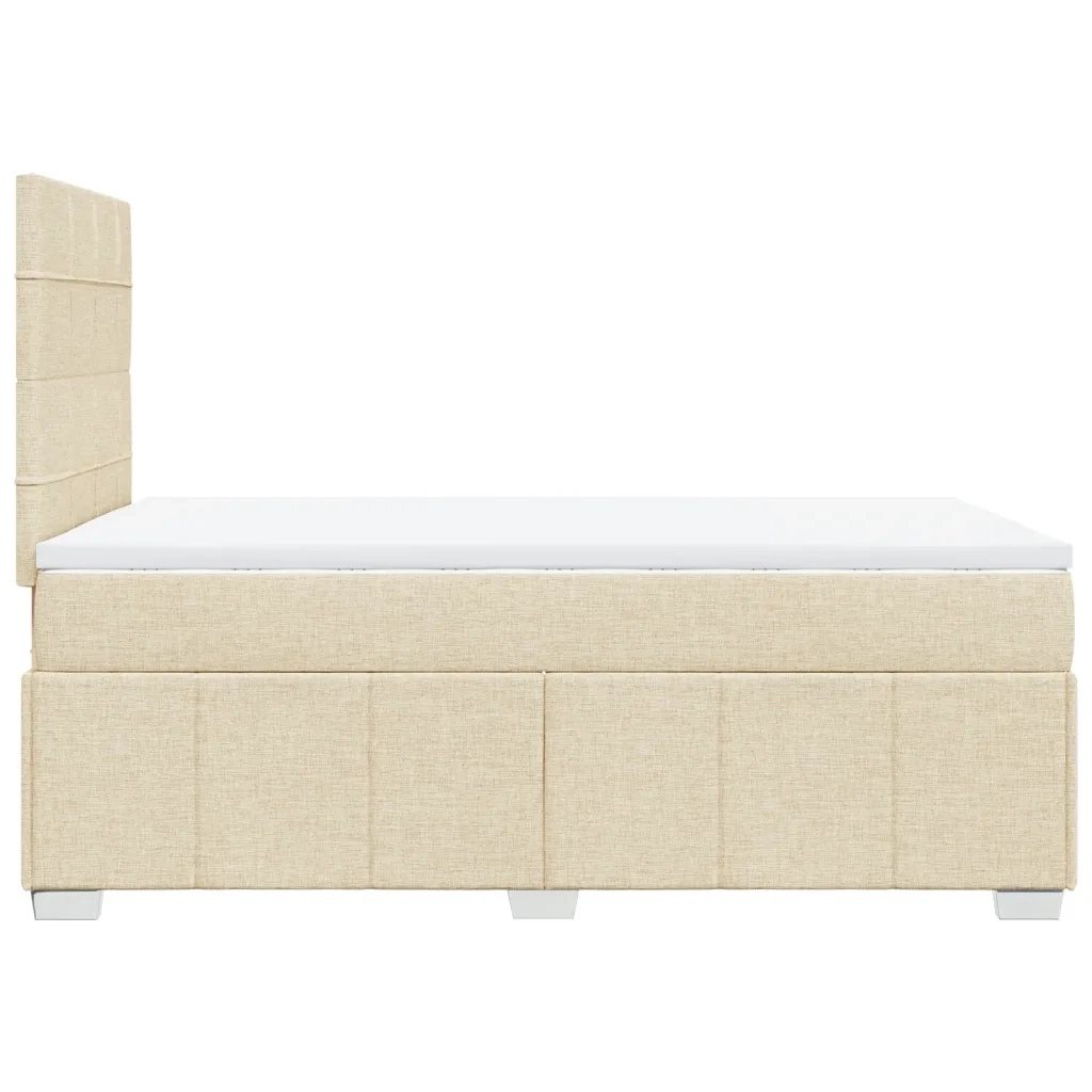 Giroletto a Molle con Materasso Crema 120x190 cm in Tessuto 3293912