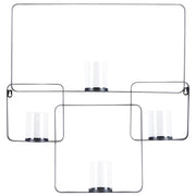 Candeliere in metallo nero 65 cm moderno portacandele da parete