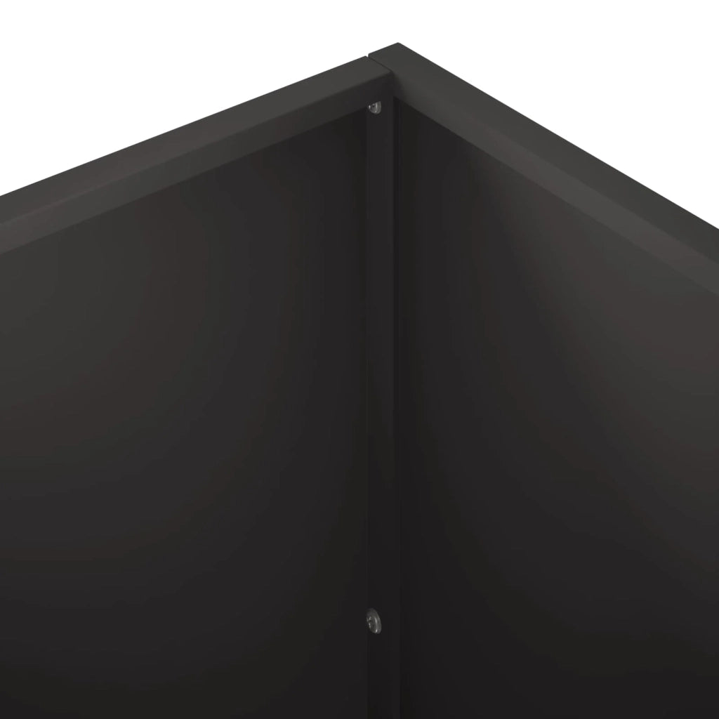 Vaso da giardino Nero 50 x 50 x 75 cm Acciaio laminato a freddo 8005386