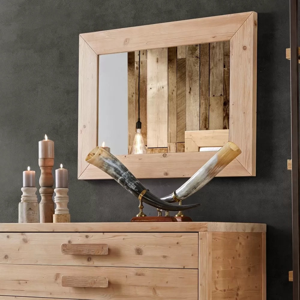 Cassettiera cortina 4 cassetti in legno massello di abete 120x55x80 (3303) - Mobili 2G