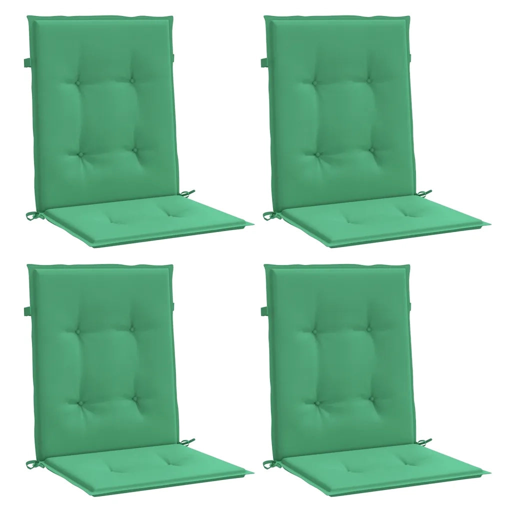 Cuscini per Sedia 4 pz Verdi 100x50x3 cm in Tessuto Oxford 47557