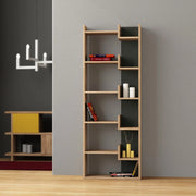 Libreria Oppa 61x162 colore rovere antracite