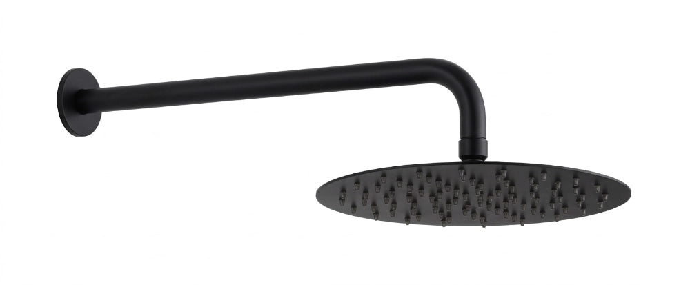 Kit soffione Ø250 con braccio 400 mm total black Testori