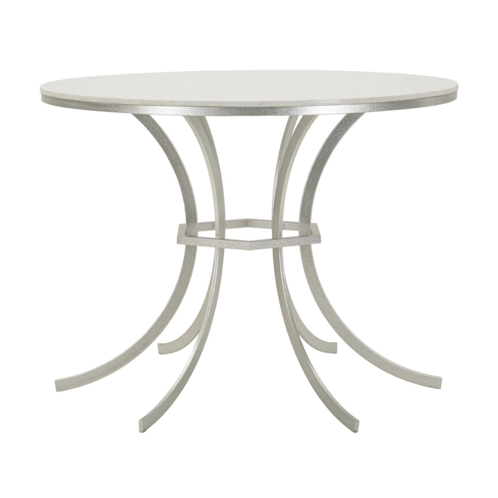 Tavolino VKH806, Argento, Metallo, 100x100x76,5 cm