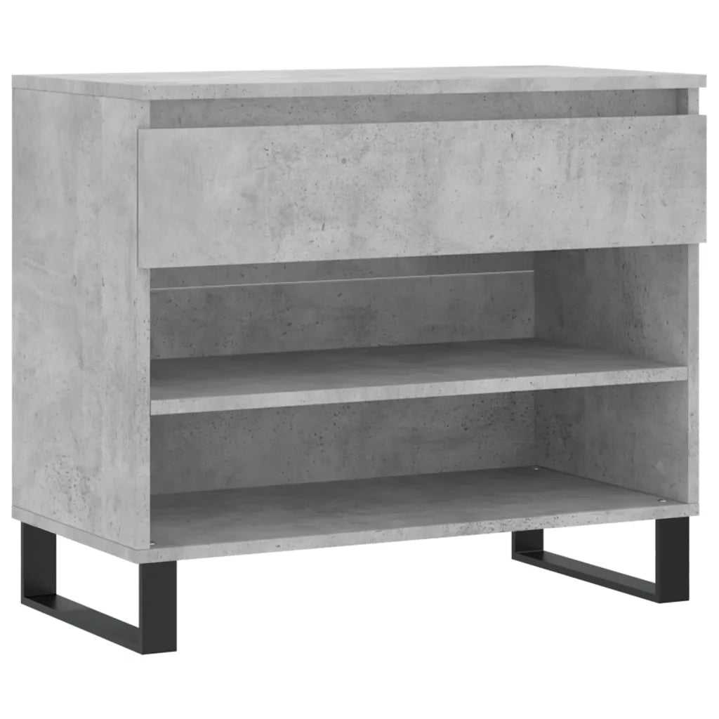 Scarpiera-Scaffale per scarpe Grigio Cemento 70x36x60 cm in Legno Multistrato 354662