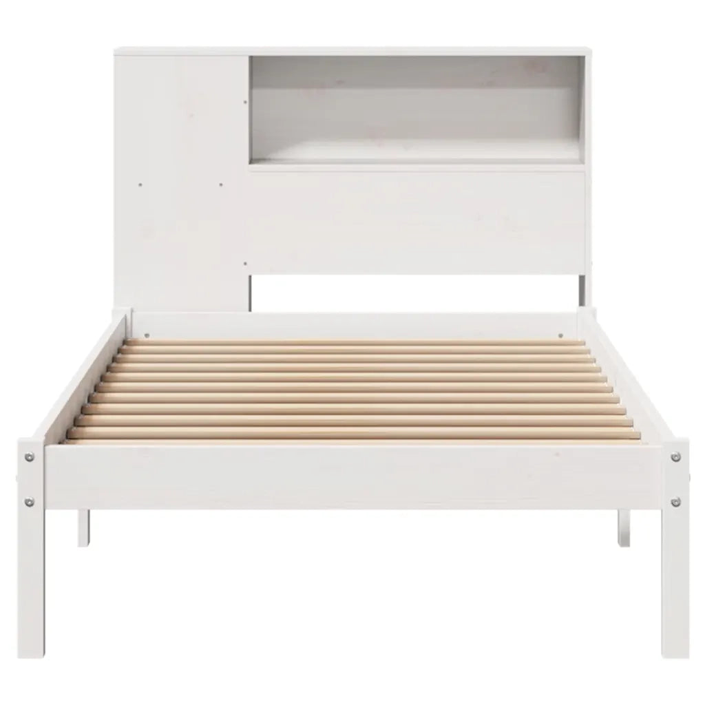 Letto con Libreria senza Materasso 75x190 cm in Legno Pino