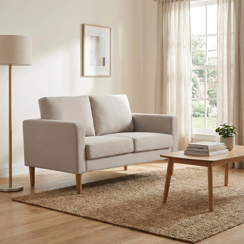 Divano 2 posti Scandinavo in Tessuto cm 124x73x82 - MANU