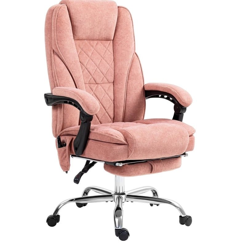 Poltrona da ufficio massaggiante reclinabile rosa
