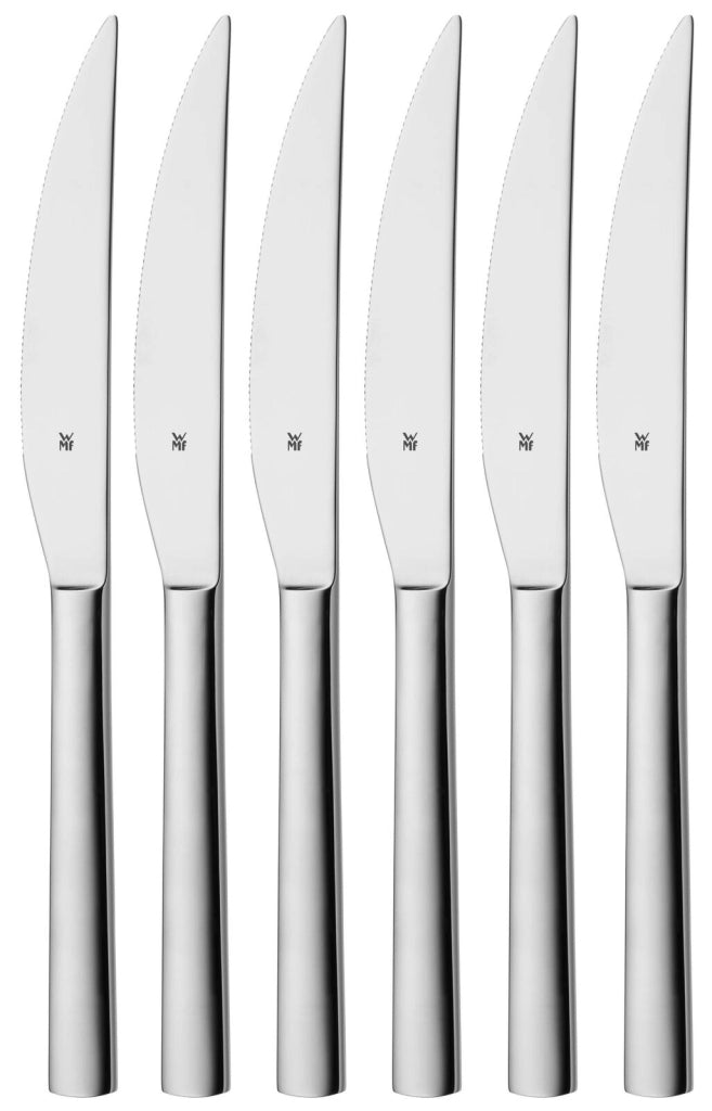 WMF 1291716046 Nuova Set Coltelli da Bistecca 6 Pezzi 23cm Acciaio Inossidabile Lucido Lavastoviglie