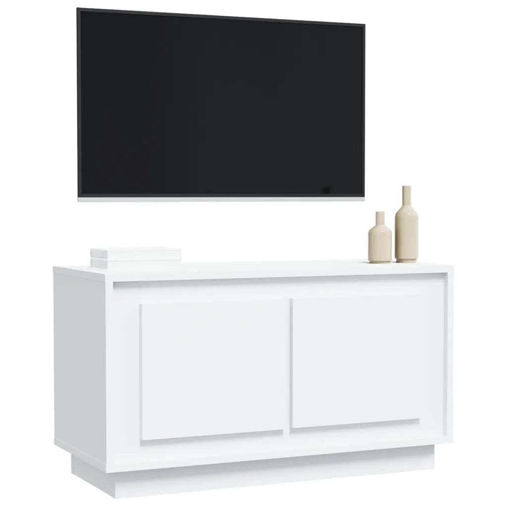 Mobile Porta TV Bianco 80x35x45 cm in Legno Multistrato 819852