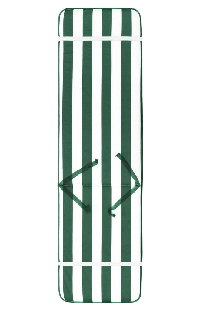 Cuscino Sdraio Morbido A Righe Copri Seduta Lettino Prendisole Pieghevole Made In Italy Verde