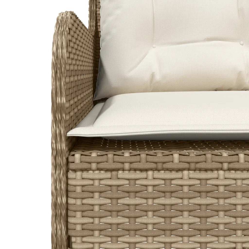 Set Divani da Giardino 2 pz con Cuscini Beige in Polyrattan 3262082