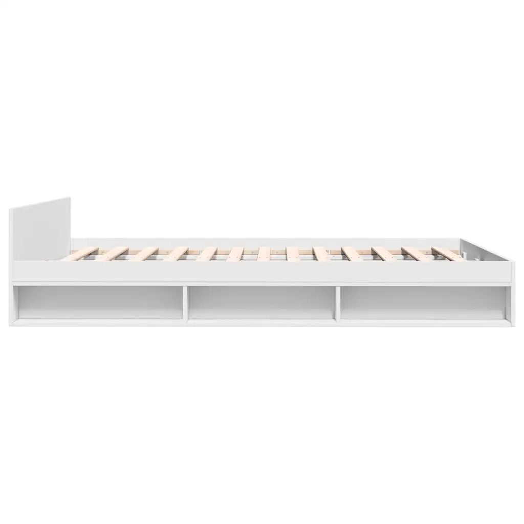Giroletto con Cassetti Bianco 120x190 cm in Legno Multistrato