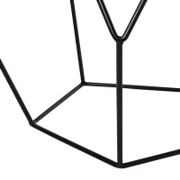 Tavolino da Caffè Salotto Design Nordico Minimalista Geometrico Ampio Piano, Acciaio, 54x54x44cm
