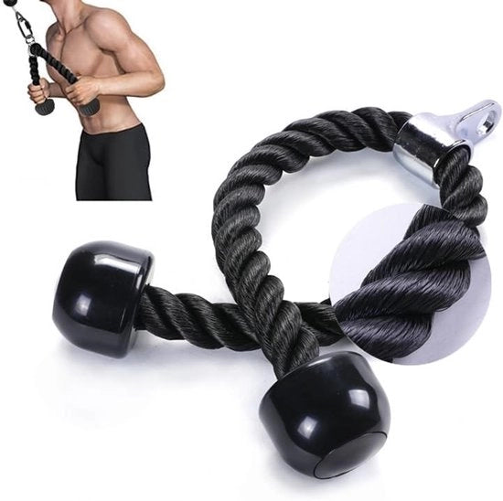 Maniglia di Trazione a Tricipiti con Cavo Antiscivolo in Acciaio Inossidabile e Nylon Resistente fino a 300 kg/660 lb