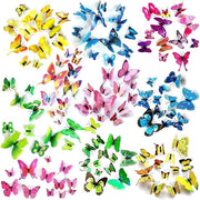 Set di 120 Magnetici Farfalle in Plastica con Maggiore e Etichetta Adesiva