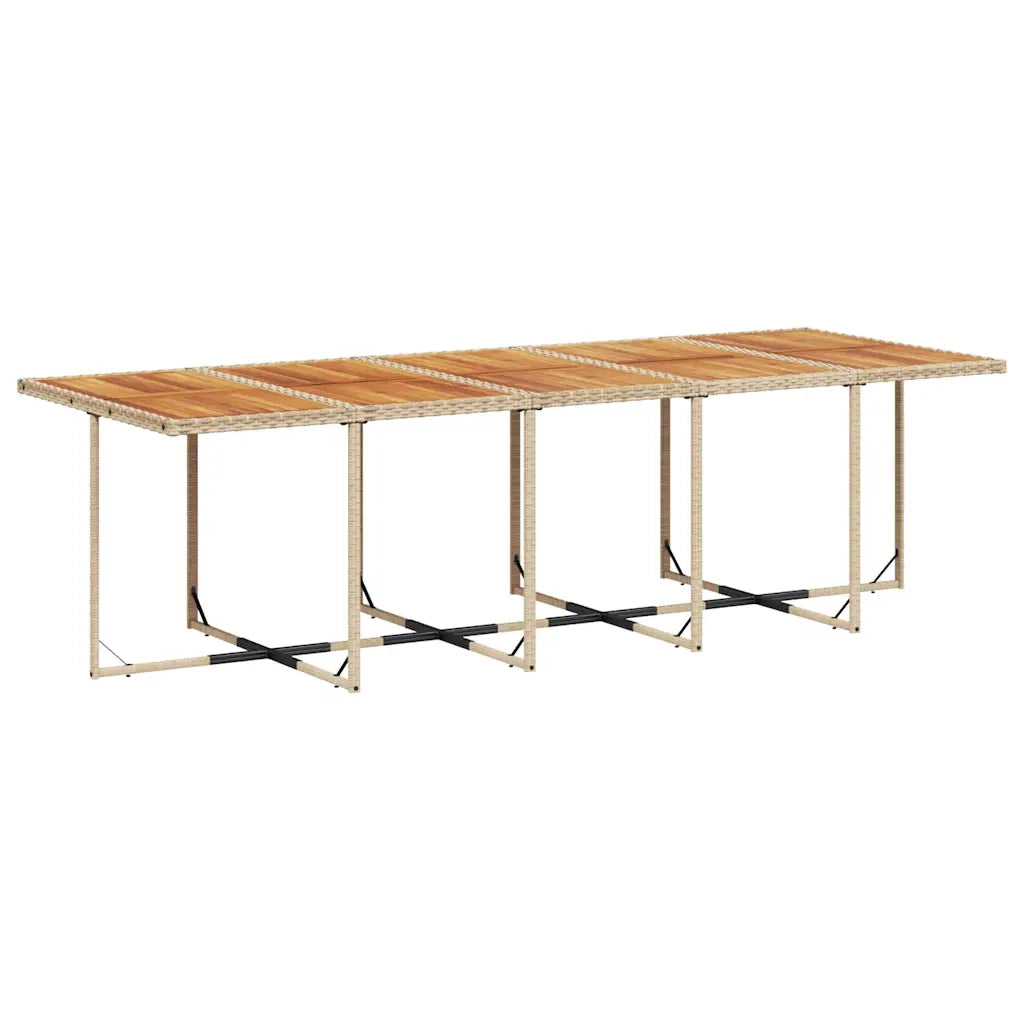Set da Pranzo da Giardino 15 pz con Cuscini Beige in Polyrattan 3278127