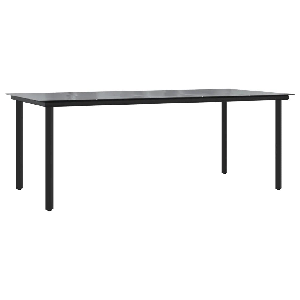 Set da Pranzo da Giardino 9 pz con Cuscini Nero in Polyrattan 3211919