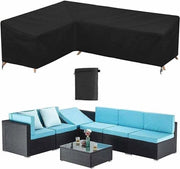 Copri tavolo da giardino con tasca di stoccaggio 222 x 286 x 78 cm - Copri tavolo da giardino - Copri tavolo da giardino con angolo - Copri tavolo da giardino in PVC - Acquastatico - Copri tavolo da giardino con angolo in PVC 210D anti UV