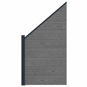 Pannello di recinzione | Recinzione da Giardino WPC e Alluminio Grigio