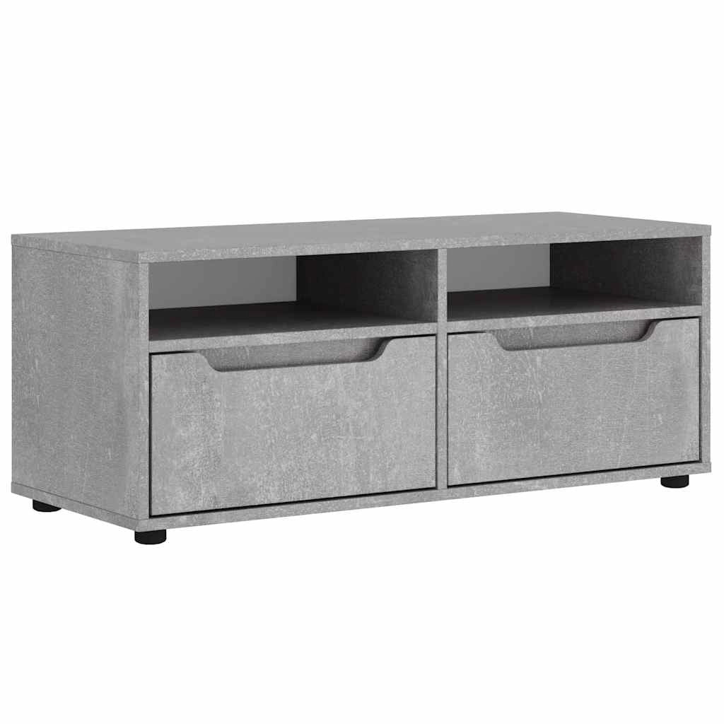 Mobile TV a parete con ampio spazio di archiviazione 100 x 40 x 38 cm stile moderno legno ingegnerizzato grigio cemento 02_0058335
