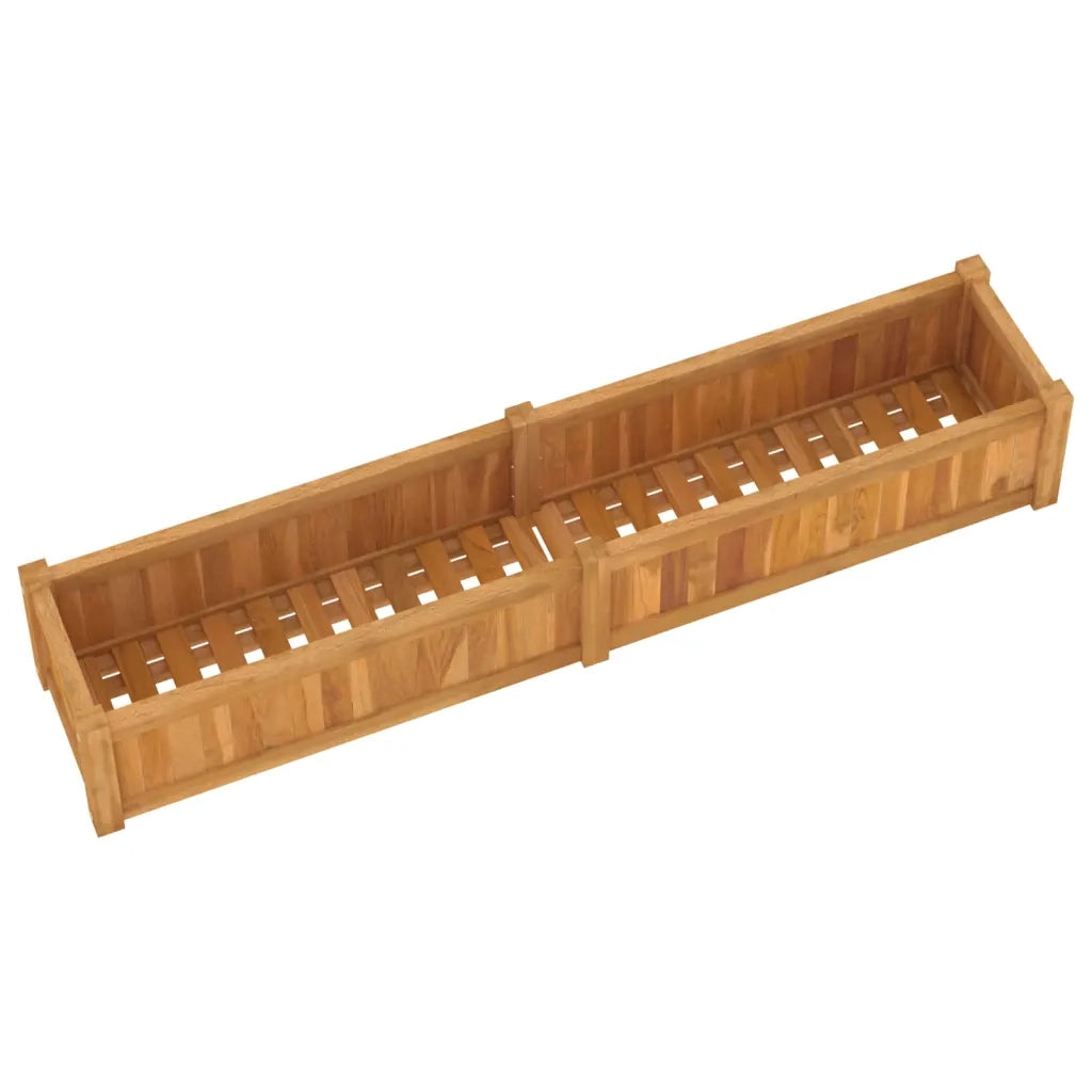Letto Giardino Rialzato 150x30x25 cm Legno Massello di Teak 362659