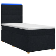 Letto box spring con materasso Nero 90 x 190 cm Tessuto 3455240