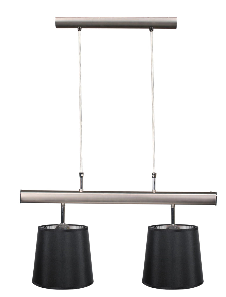 Lampada a sospensione Candellux Milonga 2xE27 nero cromo