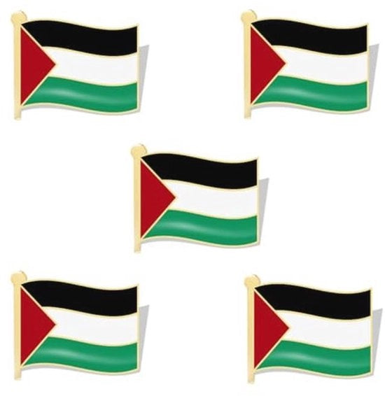 Pettine di plastica per badge con l'emblema di Palestina, per vestiti, giacche, cappelli e accessori.