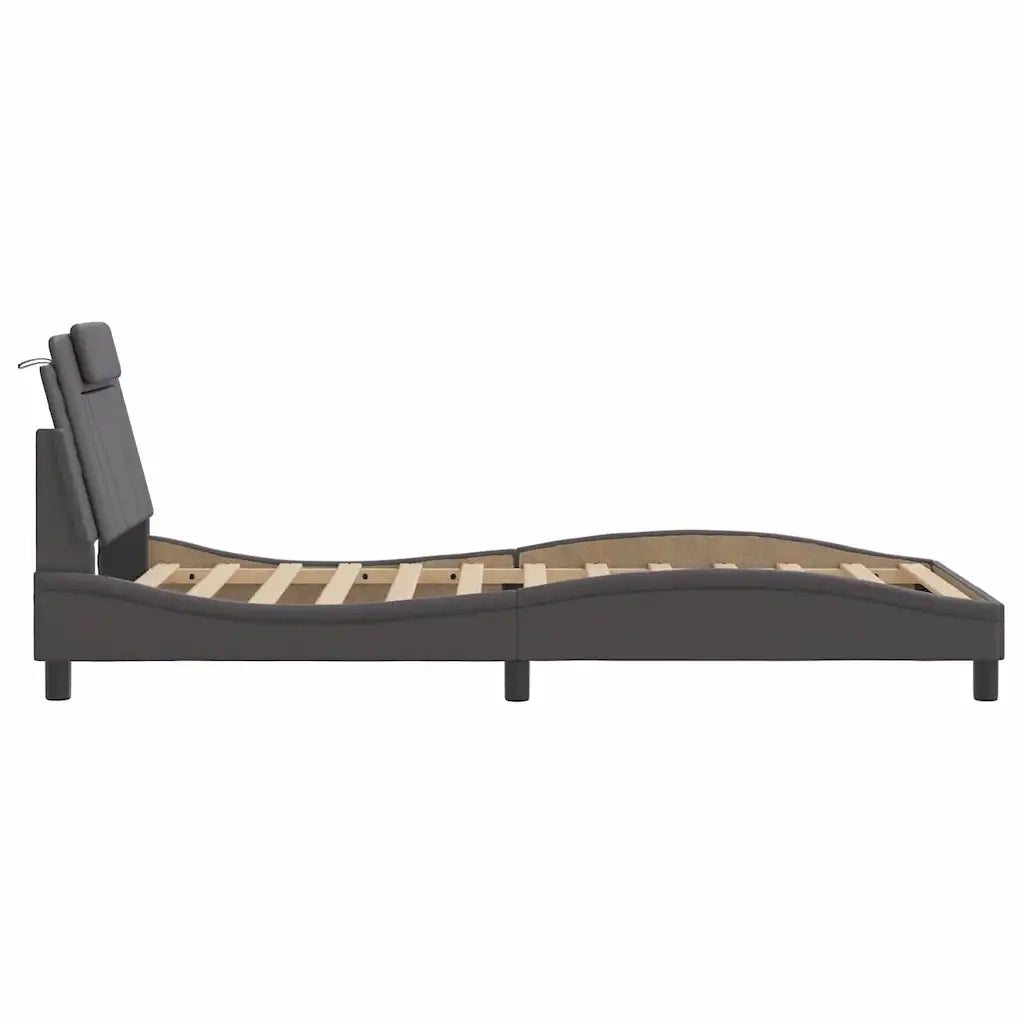 Giroletto Viana senza Materasso Crema 100x200 cm in Similpelle