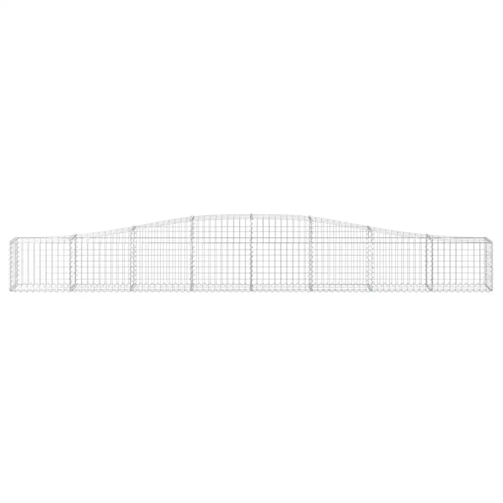 Cesti Gabbioni ad Arco 3 pz 400x30x40/60 cm Ferro Zincato 3145788