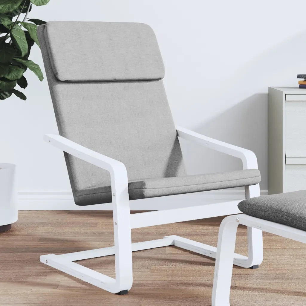 Sedia Relax Grigio Chiaro in Tessuto 351054