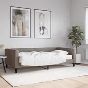 Divano Letto con Materasso-Sofa Letto-Daybed Tortora 100x200 cm in Tessuto 611587