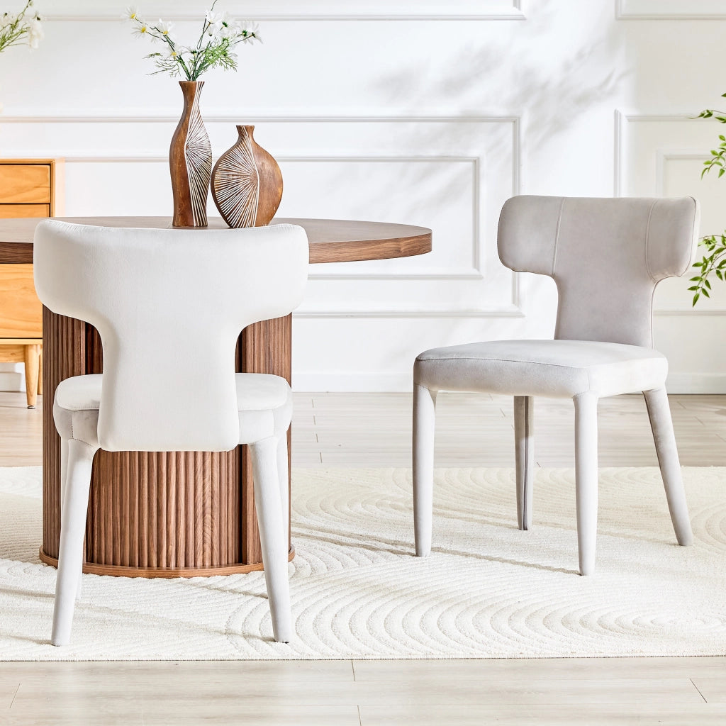 SEDIA da pranzo T 80,7 cm Grigio chiaro Set da 2 pezzi