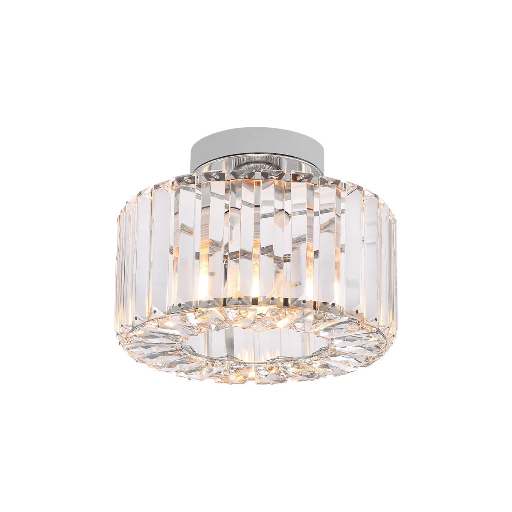 Plafoniera Vetro glamour vetro tonda cromata E27 Light Prestige