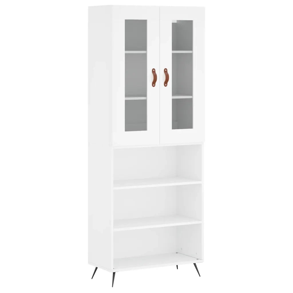 Credenza | Madia | Buffet da pranzo | Armadio da pranzo Bianca 69,5x34x180 cm in Legno Multistrato