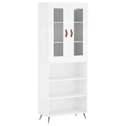 Credenza | Madia | Buffet da pranzo | Armadio da pranzo Bianca 69,5x34x180 cm in Legno Multistrato