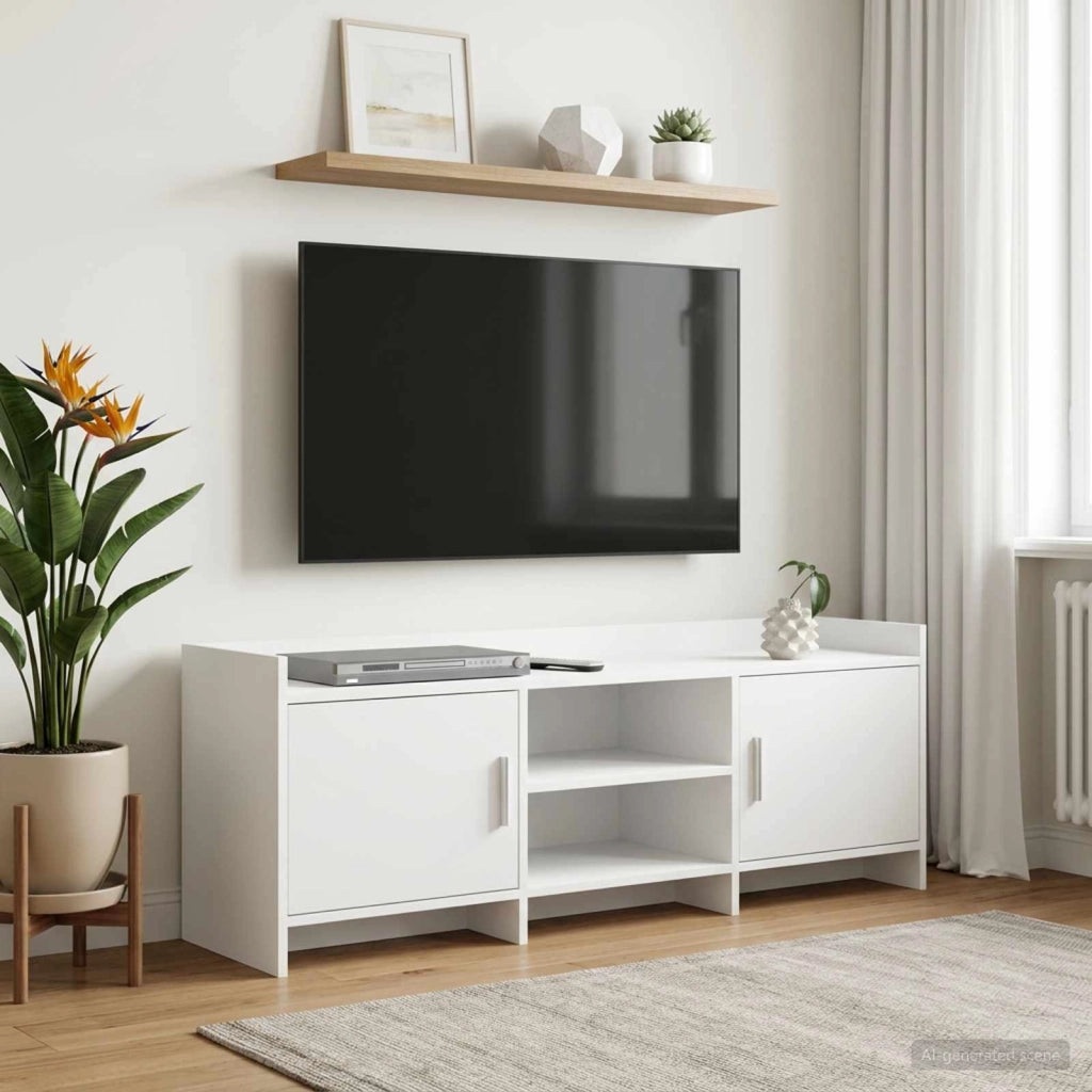 Mobile TV 130 x 33 x 47 cm Bianco Legno ingegnerizzato 8011171