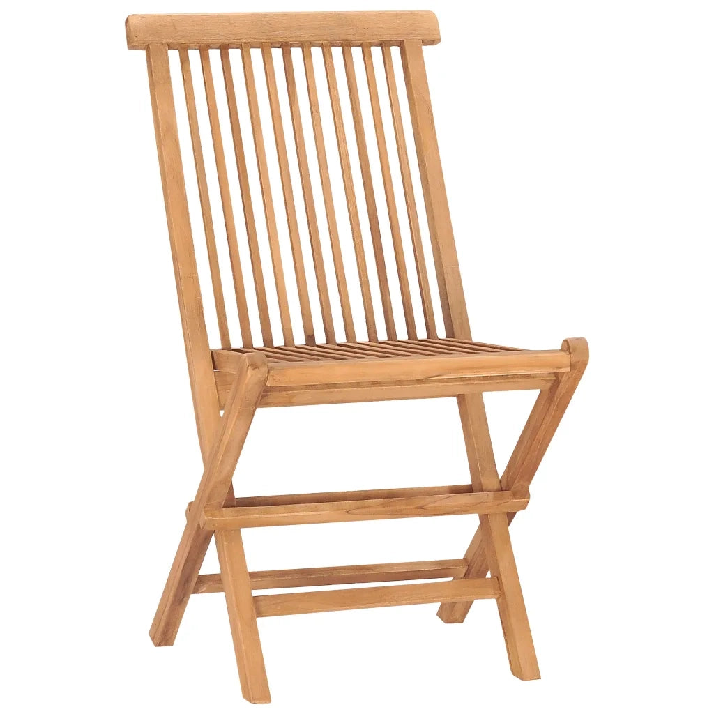 Set da Pranzo Giardino Pieghevole 3 pz Cuscino Massello di Teak cod mxl 39113