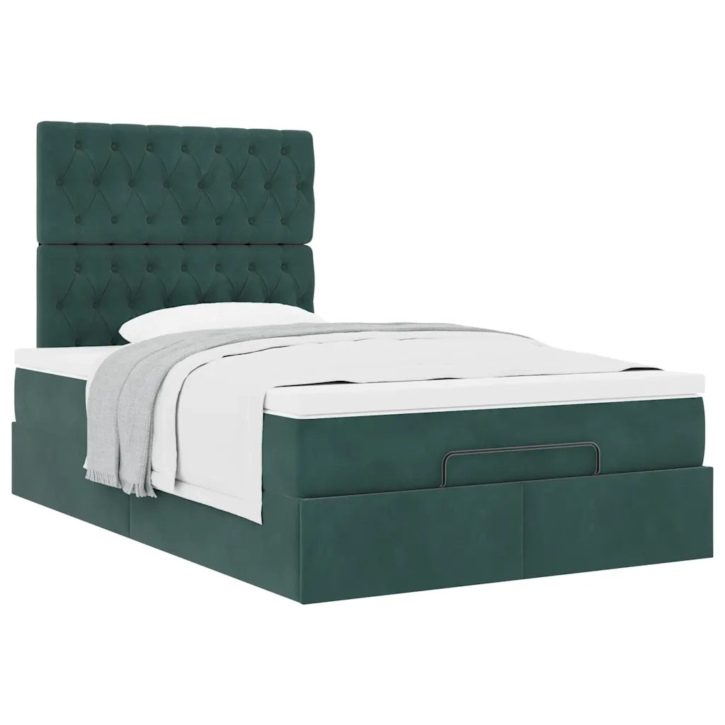 Struttura Letto Pouf con Materassi 120x190 cm Velluto 3313532