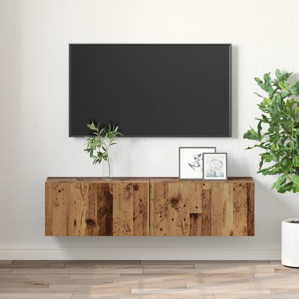 Set Mobile TV Legno Vissuto Legno Massello di Recupero Medio